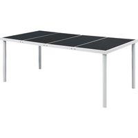 Berkfield Home Garden Table 190x90x74 cm Black Steel | Size: 190 x 90 x 74 cm