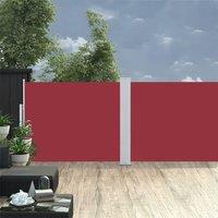 Berkfield Home Retractable Side Awning Red 140x1000 cm