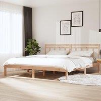 Berkfield Home Bed Frame Solid Wood Pine 200x200 cm in Brown