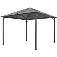 Berkfield Home Gazebo with Roof Aluminium 3x3 m Black