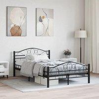 Berkfield Home Bed Frame Black Steel 120x200 cm | Size: Small Double