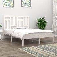 Berkfield Home Bed Frame White Solid Wood Pine 200x200 cm