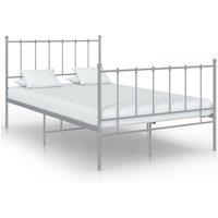 Berkfield Home Bed Frame Grey Metal 120x200 cm | Size: Small Double