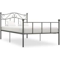 Berkfield Home Bed Frame Grey Metal 100x200 cm