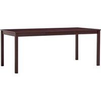 Berkfield Home Dining Table Dark Brown 180x90x73 cm Pinewood | Size: 180 x 90 x 73 cm
