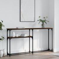 Berkfield Home Console Table Brown Oak 145x22.5x75 cm Engineered Wood
