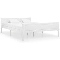 Berkfield Home Bed Frame Solid Pinewood White 160x200 cm