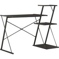 Berkfield Home Desk with Shelf Black 116x50x93 cm | Size: 116 x 50 x 93 cm