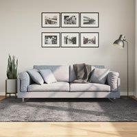 Berkfield Home Rug Short Pile Soft & Washable Anthracite 160x230 cm in Black | Size: 100 cm diameter