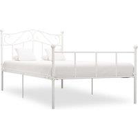Berkfield Home Bed Frame White Metal 100x200 cm
