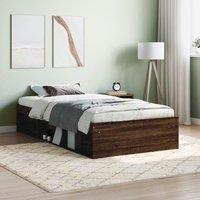 Berkfield Home Bed Frame Brown Oak 90x190 cm Single