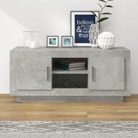 Berkfield Home TV Cabinet Concrete Grey 102x35x45 cm Engineered Wood | Size: 102 x 35 x 45 cm