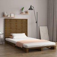 Berkfield Home Wall Headboard Honey Brown 126x3x91.5 cm Solid Wood Pine