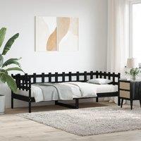 Berkfield Home Day Bed Black 80x200 cm Solid Wood Pine