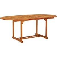 Berkfield Home Garden Table 200x100x75 cm Solid Wood Eucalyptus in Brown | Size: 200 x 100 x 75 cm