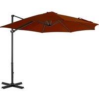 Berkfield Home Cantilever Umbrella with Aluminium Pole Terracotta 300 cm in Orange