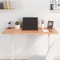 Berkfield Home Table Top Light Brown 100x50x2 cm Treated Solid Wood Oak | Size: 100 x 50 x 2 cm
