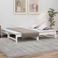 Berkfield Home Pull-out Day Bed White 2x(90x190) cm Solid Wood Pine