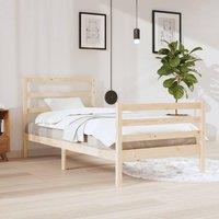 Berkfield Home Bed Frame Solid Wood Pine 90x200 cm in Brown