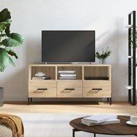 Berkfield Home TV Cabinet Sonoma Oak 102x36x50 cm Engineered Wood in Brown | Size: 102 x 36 x 50 cm