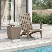 Berkfield Home Garden Adirondack Chair Light Brown Polypropylene