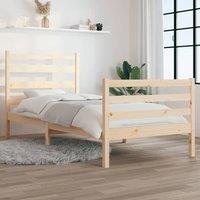 Berkfield Home Bed Frame Solid Wood Pine 90x200 cm in Brown