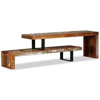 Berkfield Home TV Stand Solid Reclaimed Wood in Brown