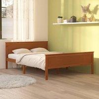 Berkfield Home Bed Frame Honey Brown Solid Wood Pine 120x200 cm | Size: Small Double