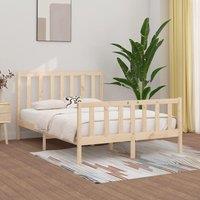 Berkfield Home Bed Frame Solid Wood 160x200 cm in Brown
