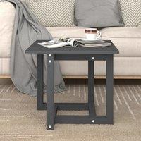 Berkfield Home Coffee Table Grey 50x50x45 cm Solid Wood Pine | Size: 50 x 50 x 45 cm