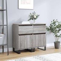 Berkfield Home Sideboards 2 pcs Grey Sonoma 40x35x70 cm Engineered Wood | Size: 40 x 35 x 70 cm