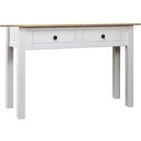 Berkfield Home Console Table White 110x40x72 cm Solid Pine Wood Panama Range | Size: 110 x 40 x 72 cm