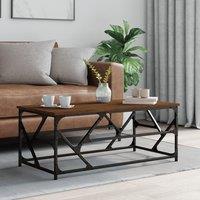 Berkfield Home Coffee Table Brown Oak 100x50x40 cm Engineered Wood | Size: 100 x 50 x 40 cm