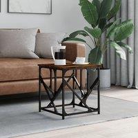 Berkfield Home Coffee Table Smoked Oak 45x45x47.5 cm Engineered Wood in Brown