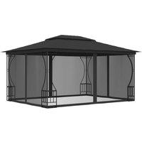 Berkfield Home Gazebo with Nets 300x400x265 cm Anthracite in Black | Size: 300 x 400 x 265 cm