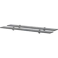 Berkfield Home Floating Shelves 2 pcs Glass 90x20 cm 8 mm in Black