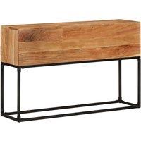 Berkfield Home Console Table 120x30x75 cm Solid Acacia Wood in Brown | Size: 120 x 30 x 75 cm