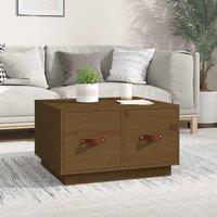 Berkfield Home Coffee Table Honey Brown 60x53x35 cm Solid Wood Pine | Size: 60 x 53 x 35 cm