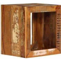 Berkfield Home Stool 40x30x40 cm Solid Reclaimed Wood in Brown | Size: 40 x 30 x 40 cm