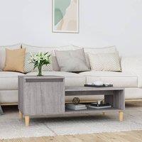 Berkfield Home Coffee Table Grey Sonoma 100x50x45 cm Engineered Wood | Size: 100 x 50 x 45 cm