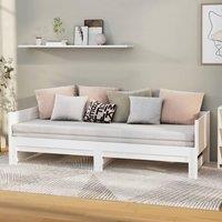 Berkfield Home Pull-out Day Bed White Solid Wood Pine 2x(80x200) cm