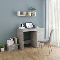Berkfield Home Desk Concrete Grey 100x50x76 cm Engineered Wood | Size: 100 x 50 x 76 cm