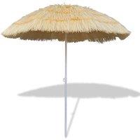 Berkfield Home Tilt Beach Umbrella Hawaii Style in Beige