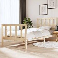 Berkfield Home Bed Frame Solid Wood 90x200 cm in Brown