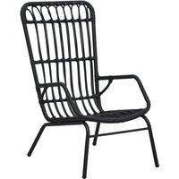 Berkfield Home Garden Chair Poly Rattan Black