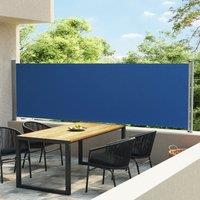 Berkfield Home Patio Retractable Side Awning 140x600 cm Blue