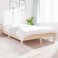 Berkfield Home Bed Frame 120x200 cm Solid Wood Pine in Brown | Size: Small Double