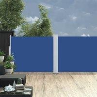 Berkfield Home Retractable Side Awning Blue 140x1000 cm