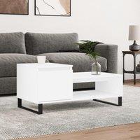 Berkfield Home Coffee Table White 100x50x45 cm Engineered Wood | Size: 100 x 50 x 45 cm