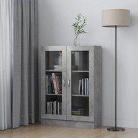 Berkfield Home Vitrine Cabinet Concrete Grey 82.5x30.5x115 cm Engineered Wood